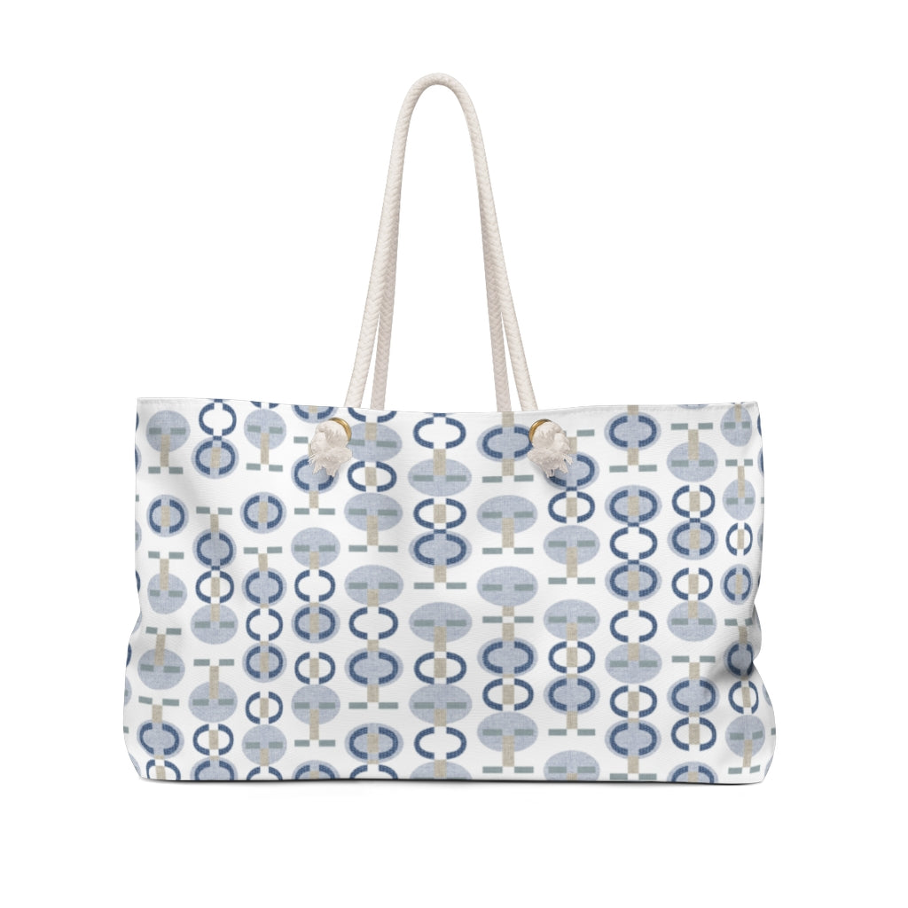 Telegraph Code Weekender Bag in Blue