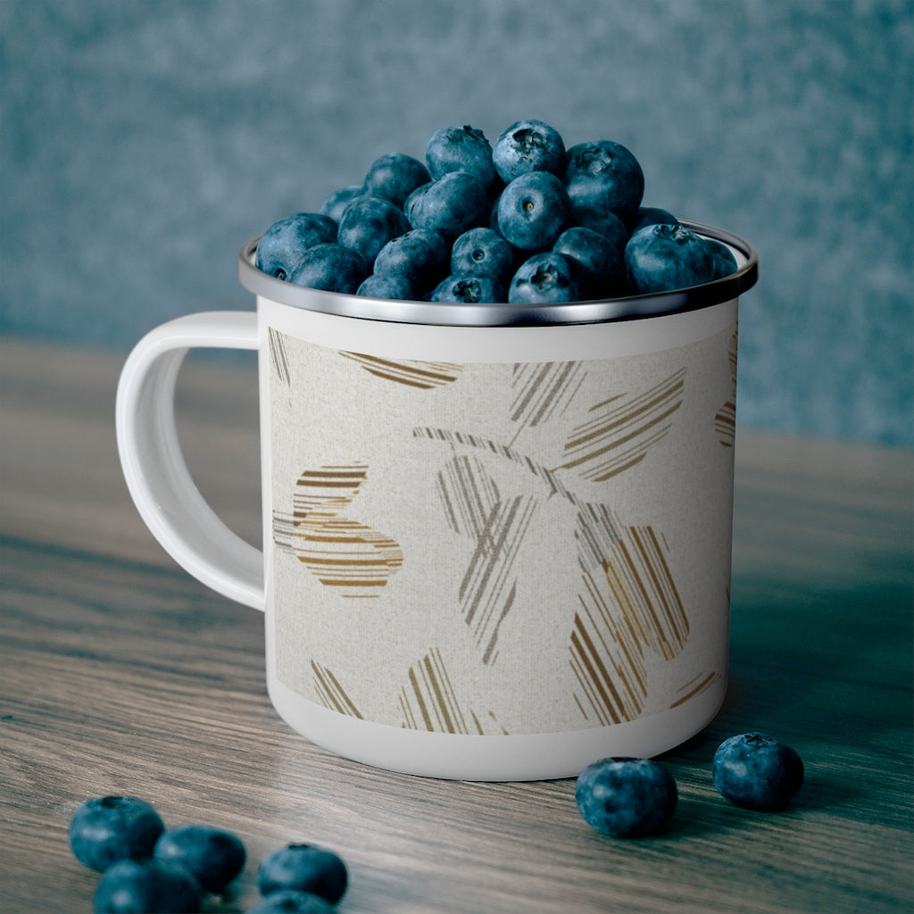 Riverbank Code Enamel Mug in Brown