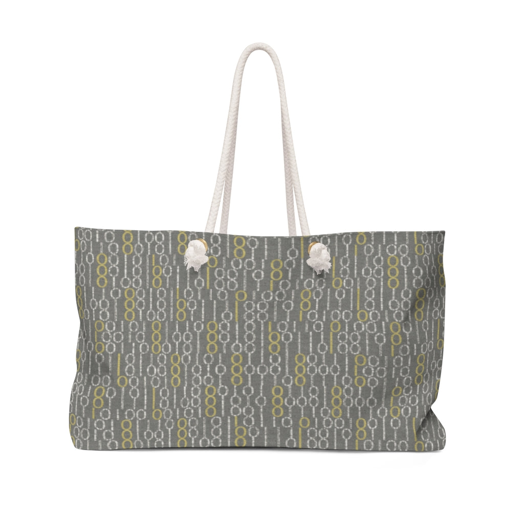 Railroad Code Weekender Bag in Gray