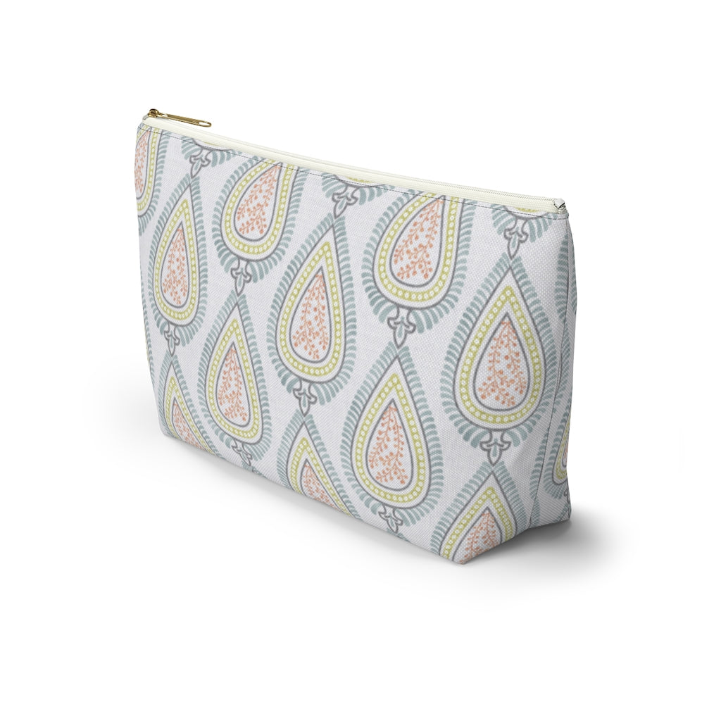 Teardrop Accessory Pouch w T-bottom in Light Blue