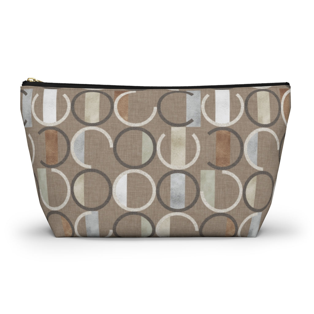 Journey Code Accessory Pouch w T-bottom in Brown