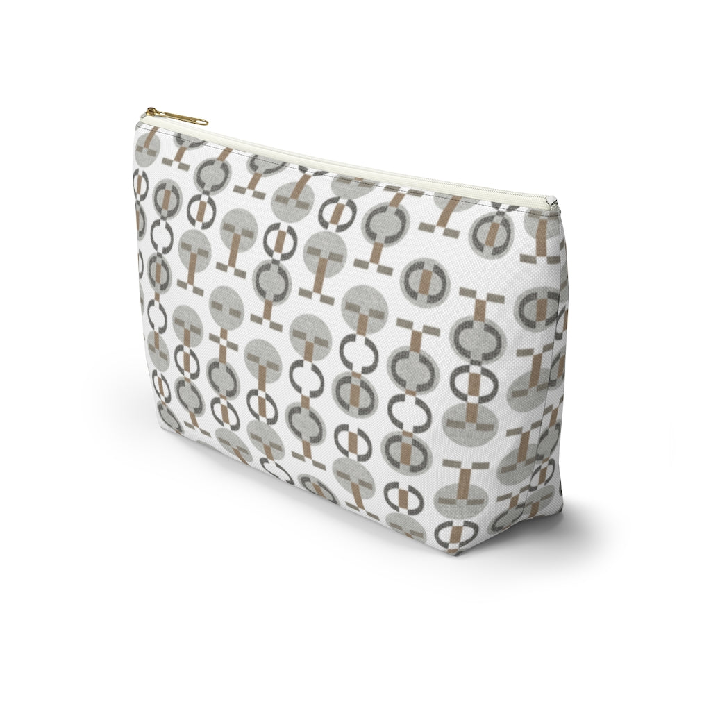 Telegraph Code Accessory Pouch w T-bottom in Gray