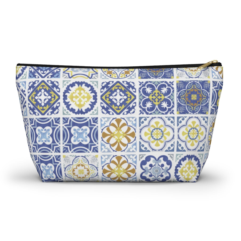 Seville Square Accessory Pouch w T-bottom in Blue