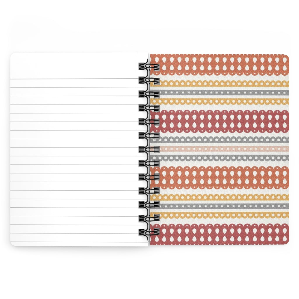 Ribbon Candy Spiral Bound Journal in Pink