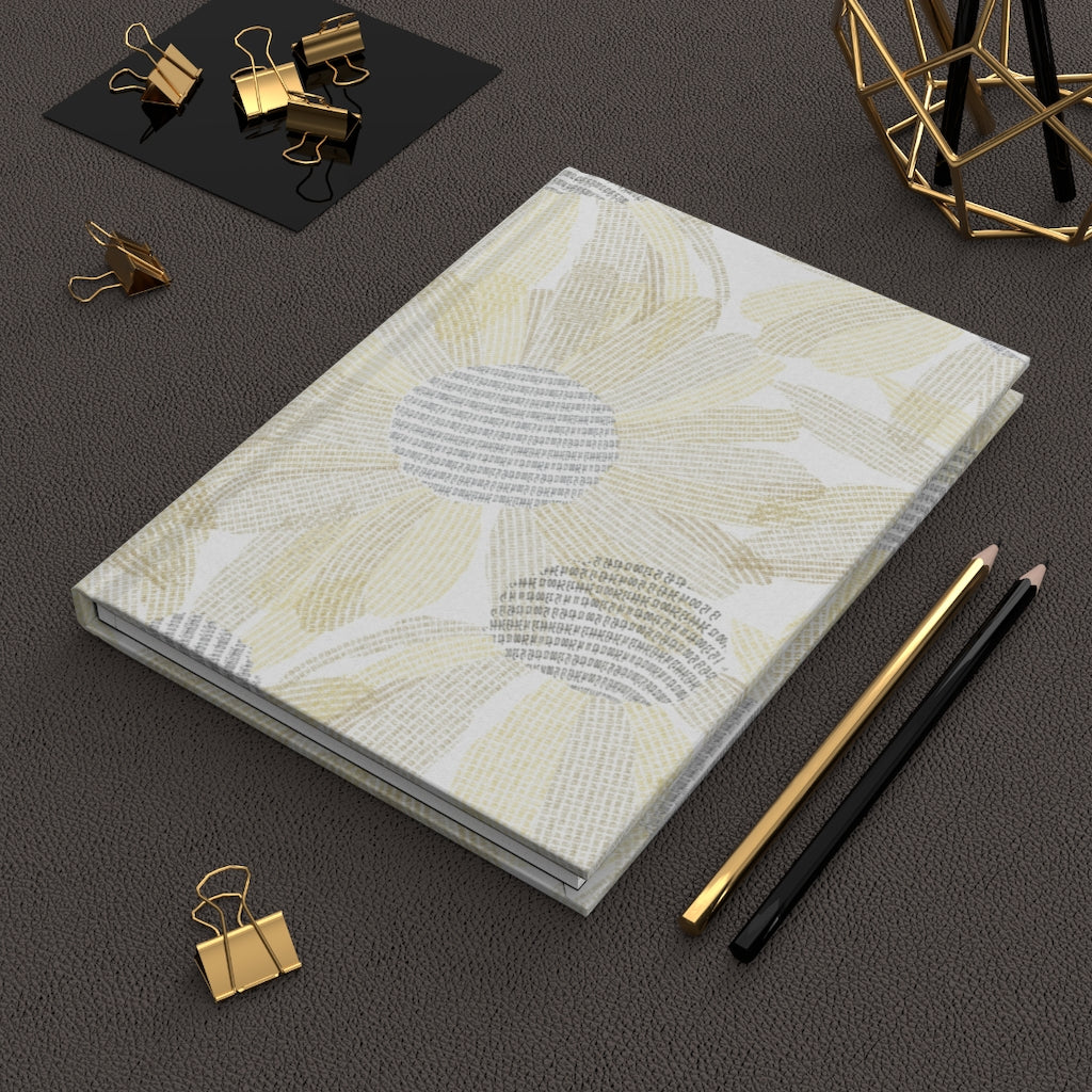 Daisy Chain Code Hardcover Journal Matte in Yellow