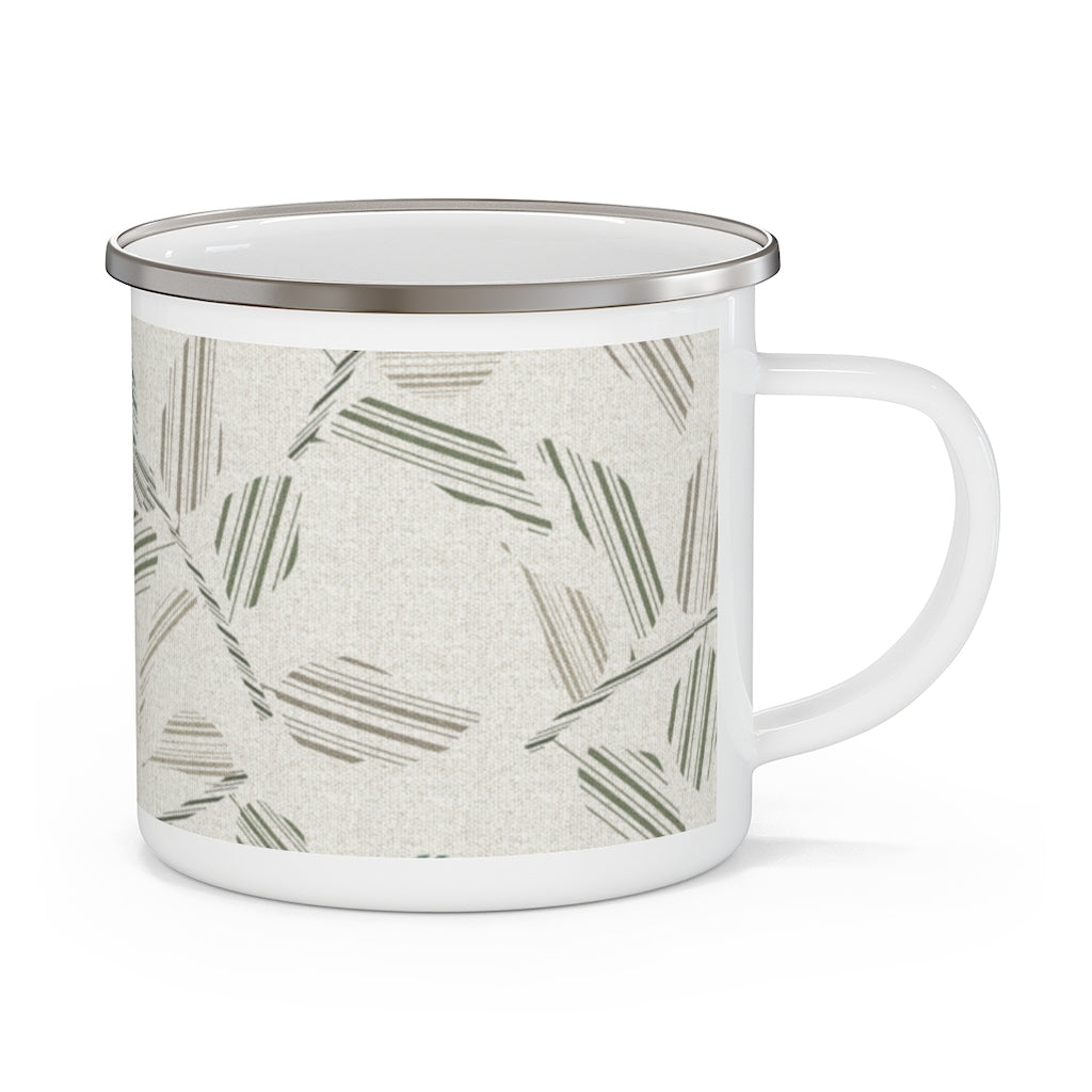 Riverbank Code Enamel Mug in Aqua