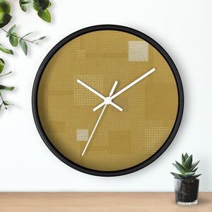 Block Party Wall Clock in Gold