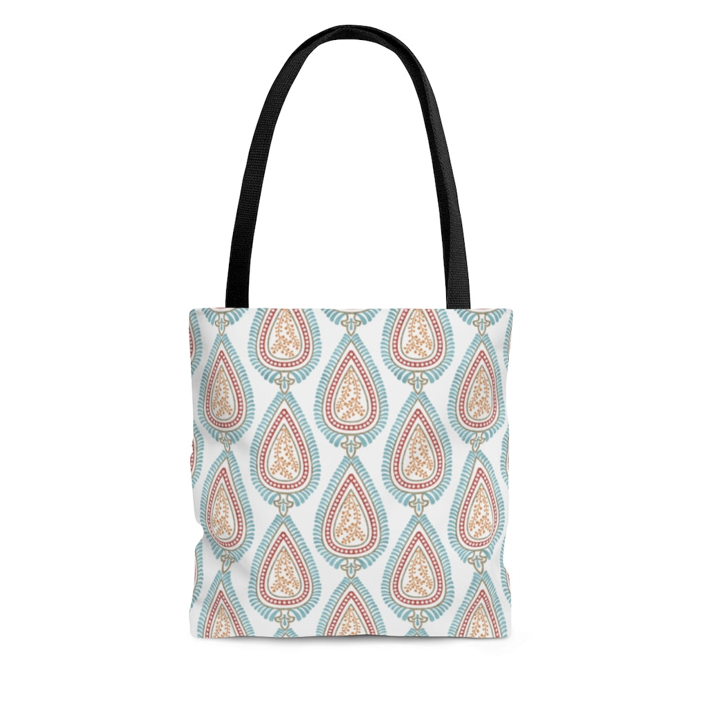 Teardrop Tote Bag in Aqua