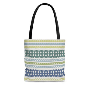 Ribbon Candy Tote Bag in Green