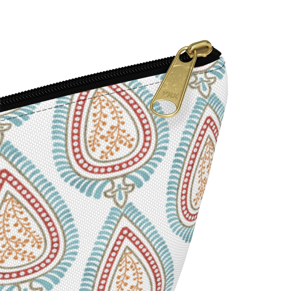 Teardrop Accessory Pouch w T-bottom in Aqua