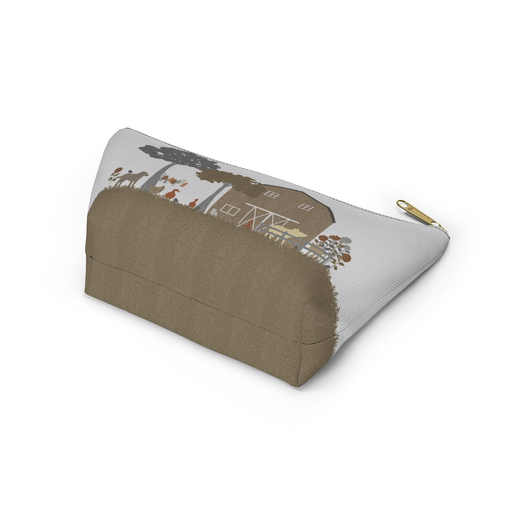Barnyard Fun Accessory Pouch w T-bottom in Brown