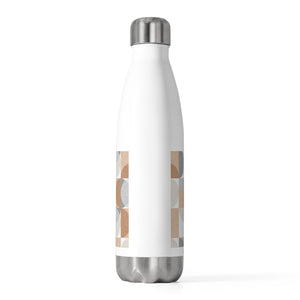Semi Circle in Squares 20oz Insulated Bottle in Coral