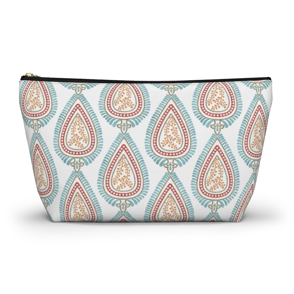 Teardrop Accessory Pouch w T-bottom in Aqua