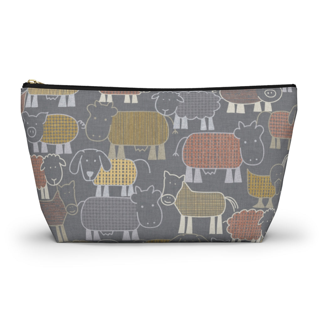 Animal Farm Accessory Pouch w T-bottom in Gray