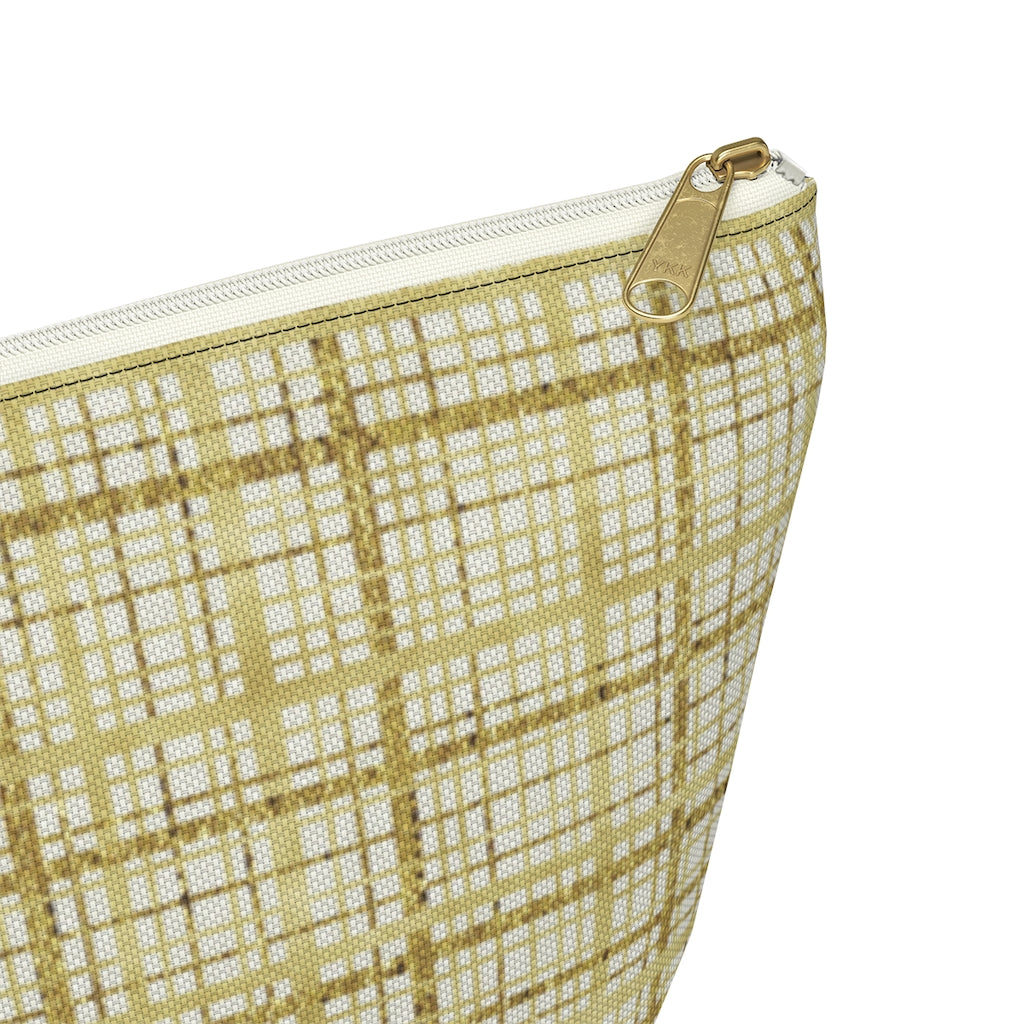 Rogers Tartan Accessory Pouch w T-bottom in Yellow