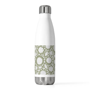 Floral Eyelet Lace 20oz Insulated Bottle in Green