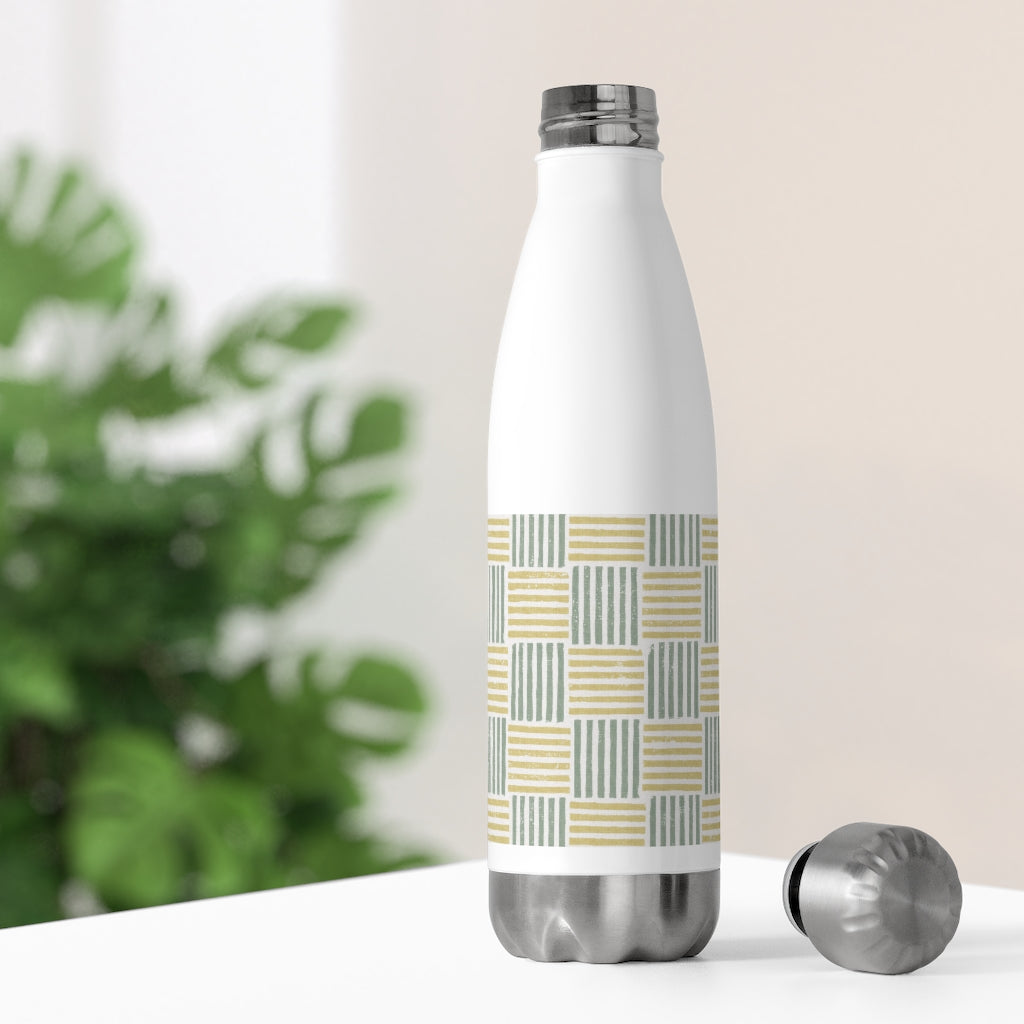Block Plaid 20oz Insulated Bottle in Green