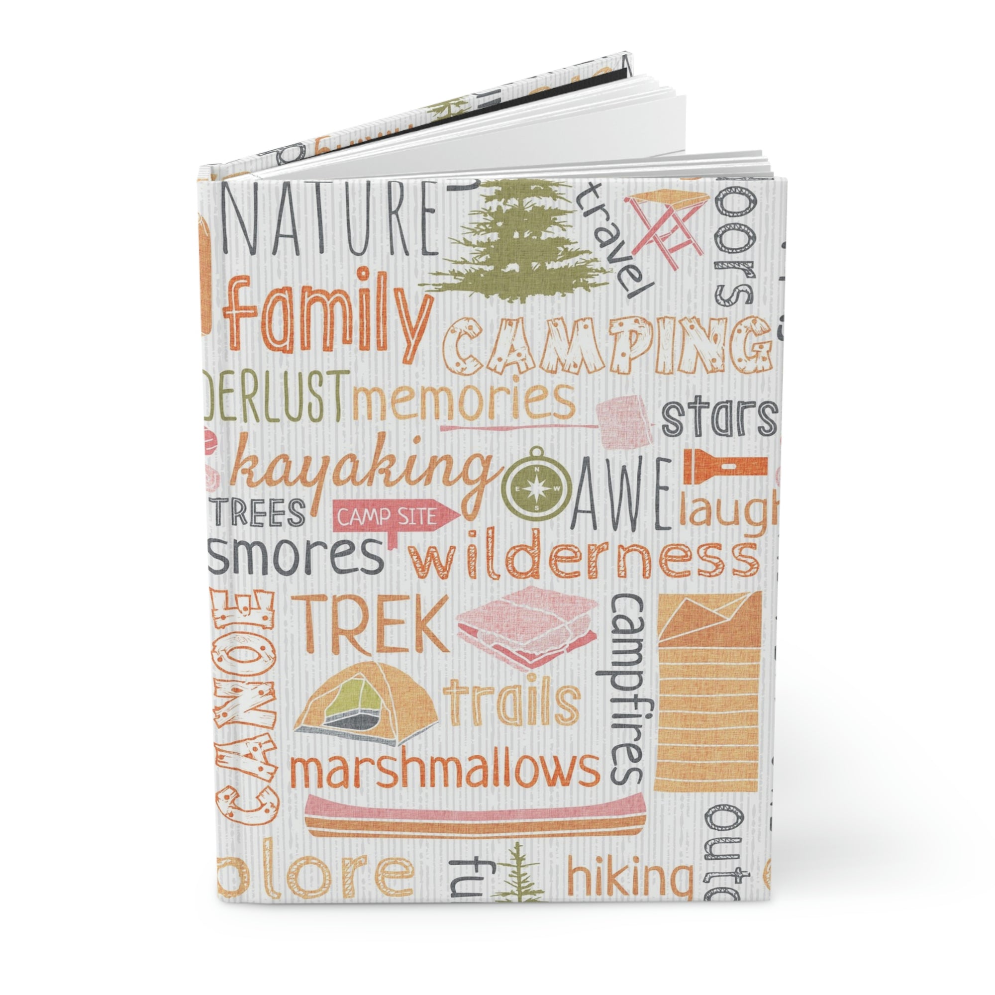 Camp Site Hardcover Journal Matte in Orange