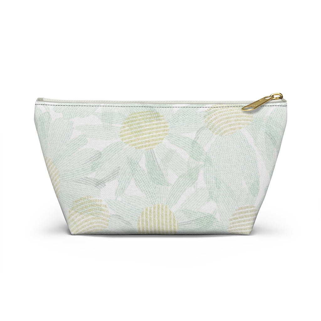 Daisy Chain Code Accessory Pouch w T-bottom in Aqua