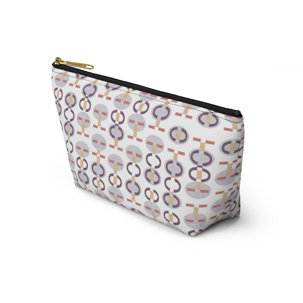 Telegraph Code Accessory Pouch w T-bottom in Purple