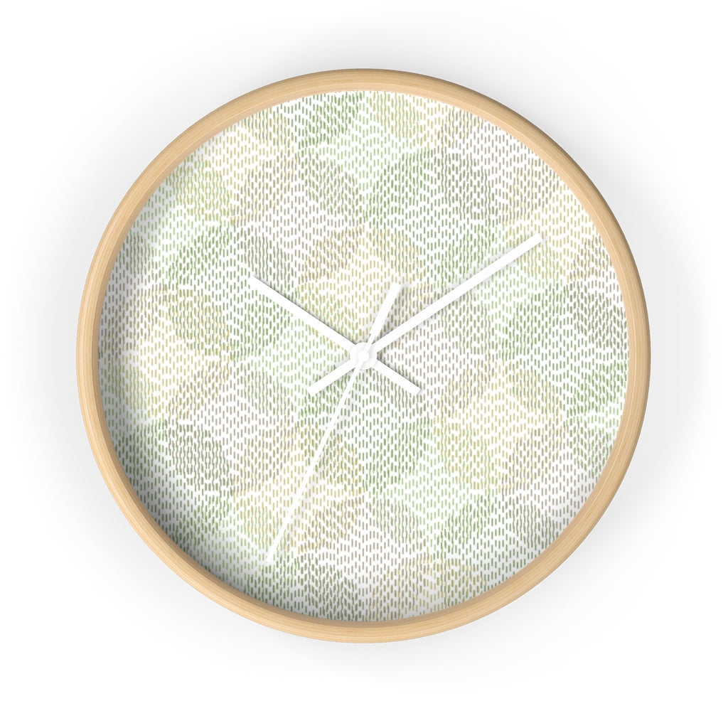 Stitch Circle Overlay Wall Clock in Green