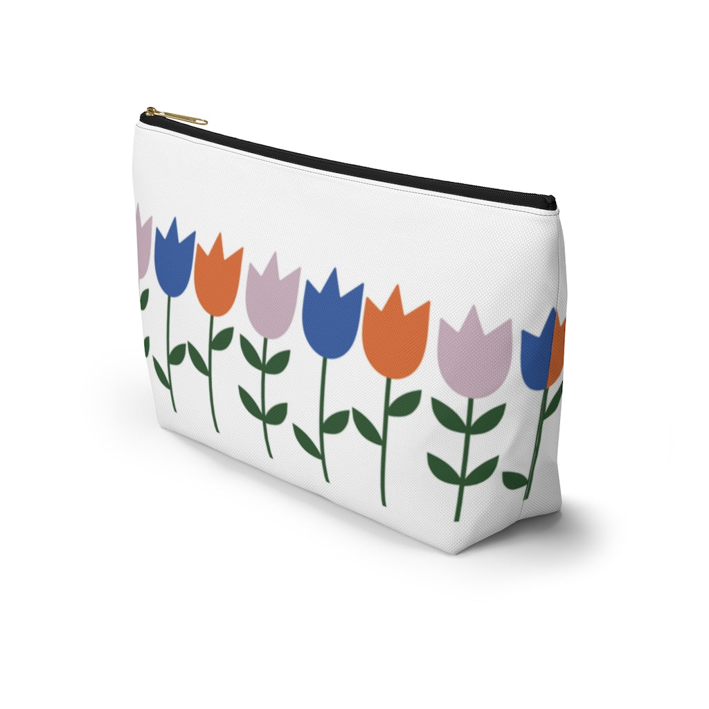 Tulips Pouch Accessory Pouch w T-bottom