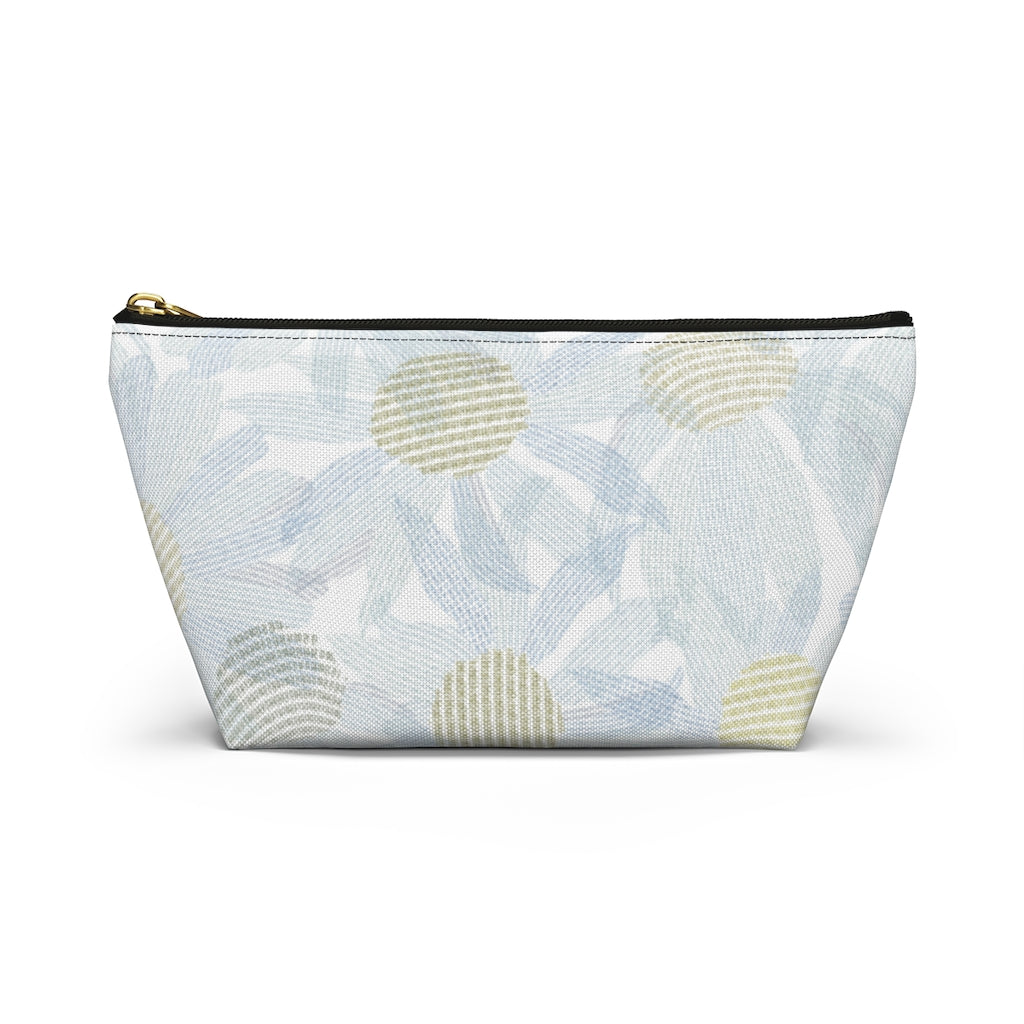 Daisy Chain Code Accessory Pouch w T-bottom in Blue