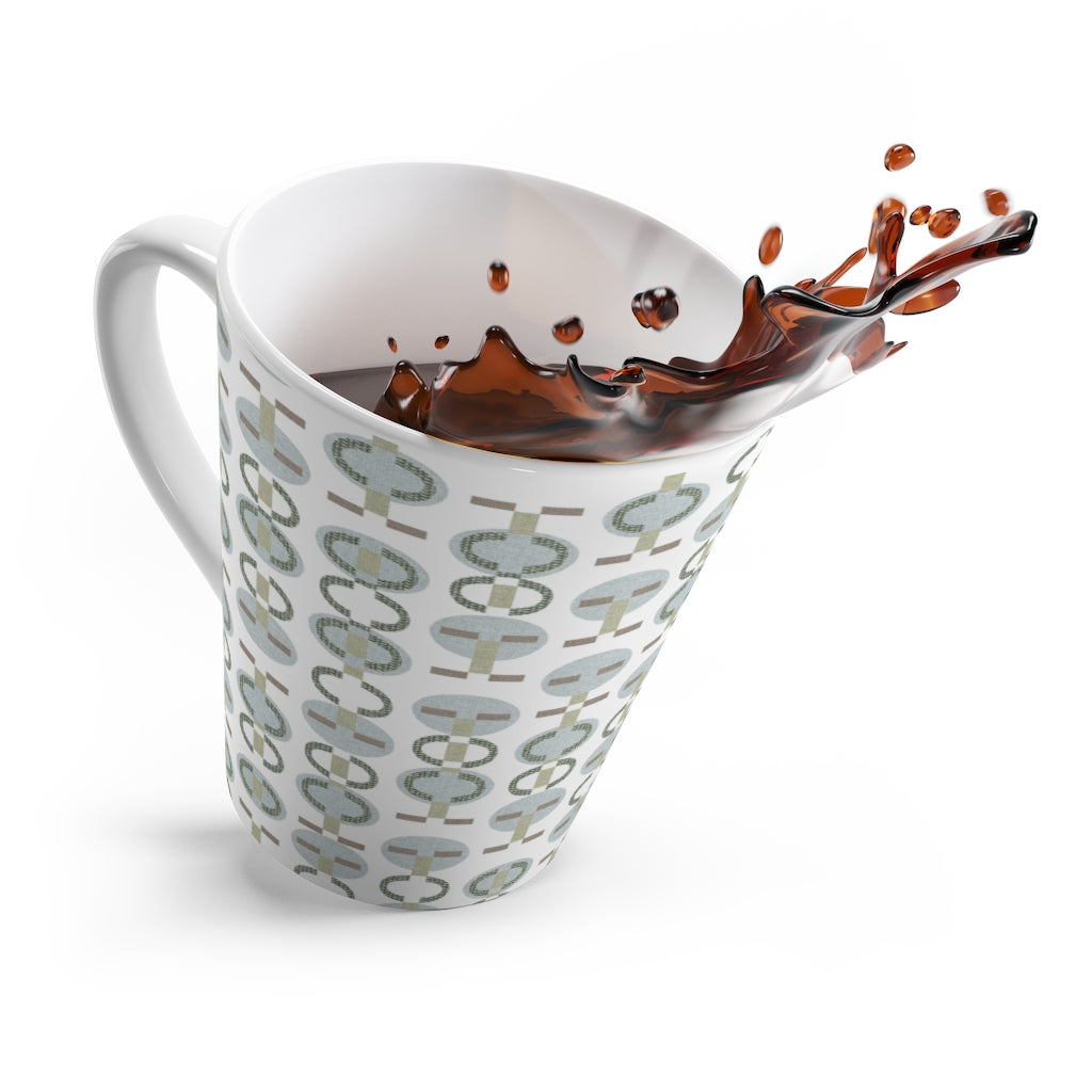 Telegraph Code Latte Mug in Aqua