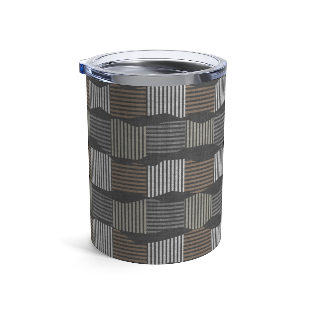 Check Stripe Tumbler in Gray