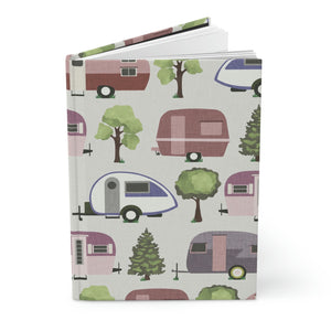 Teardrop Campers Hardcover Journal Matte in Purple