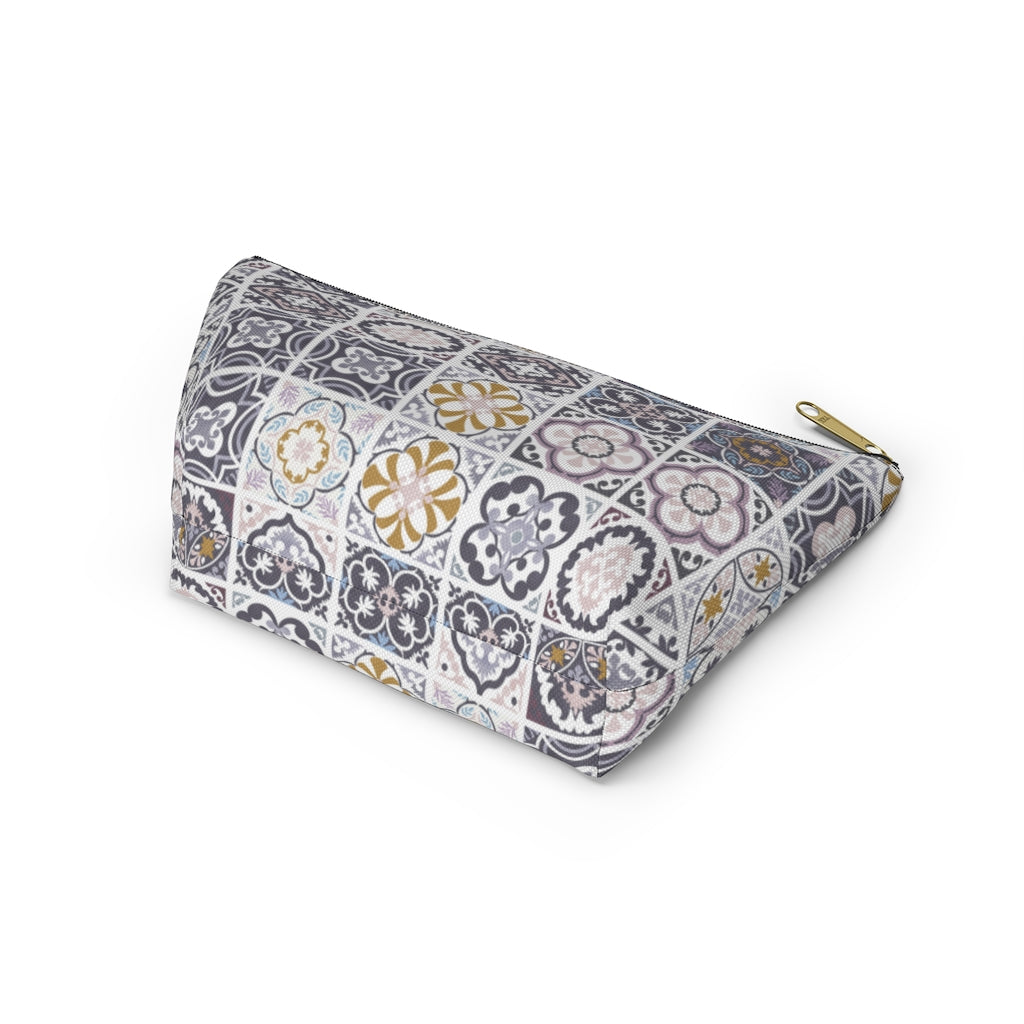 Seville Square Accessory Pouch w T-bottom in Purple