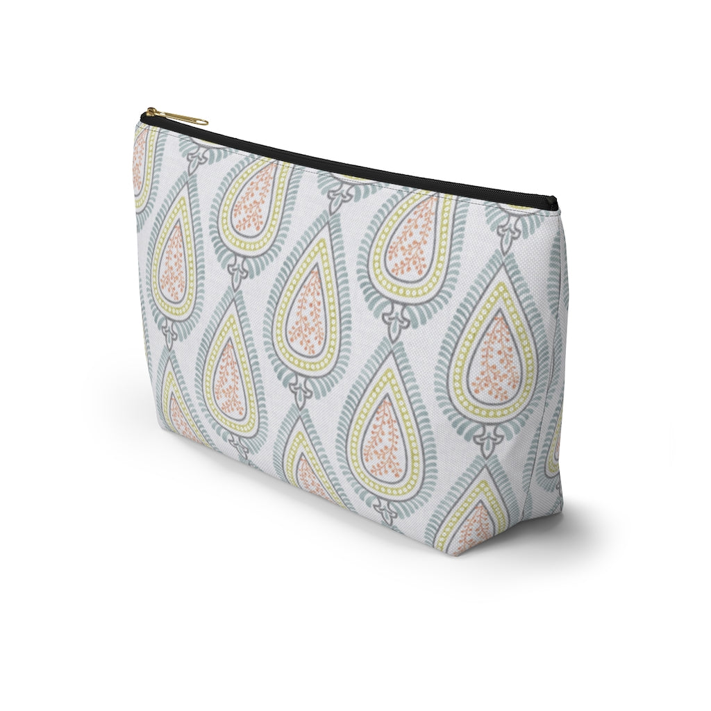 Teardrop Accessory Pouch w T-bottom in Light Blue