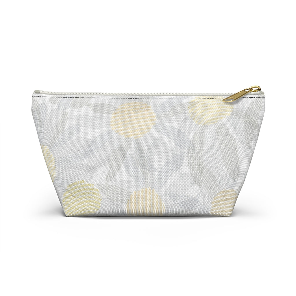 Daisy Chain Code Accessory Pouch w T-bottom in Gray