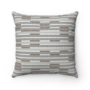 Kinetic Square Throw Pillow in Brown