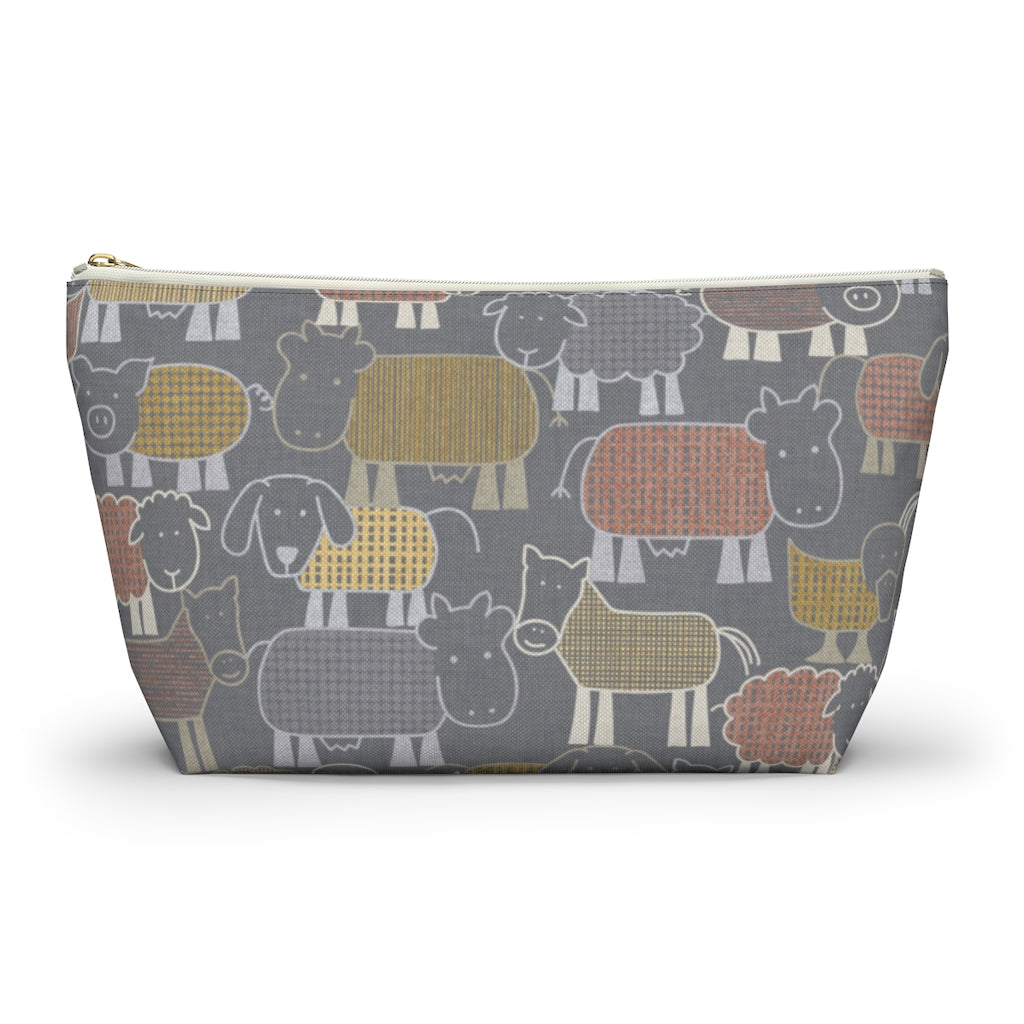 Animal Farm Accessory Pouch w T-bottom in Gray