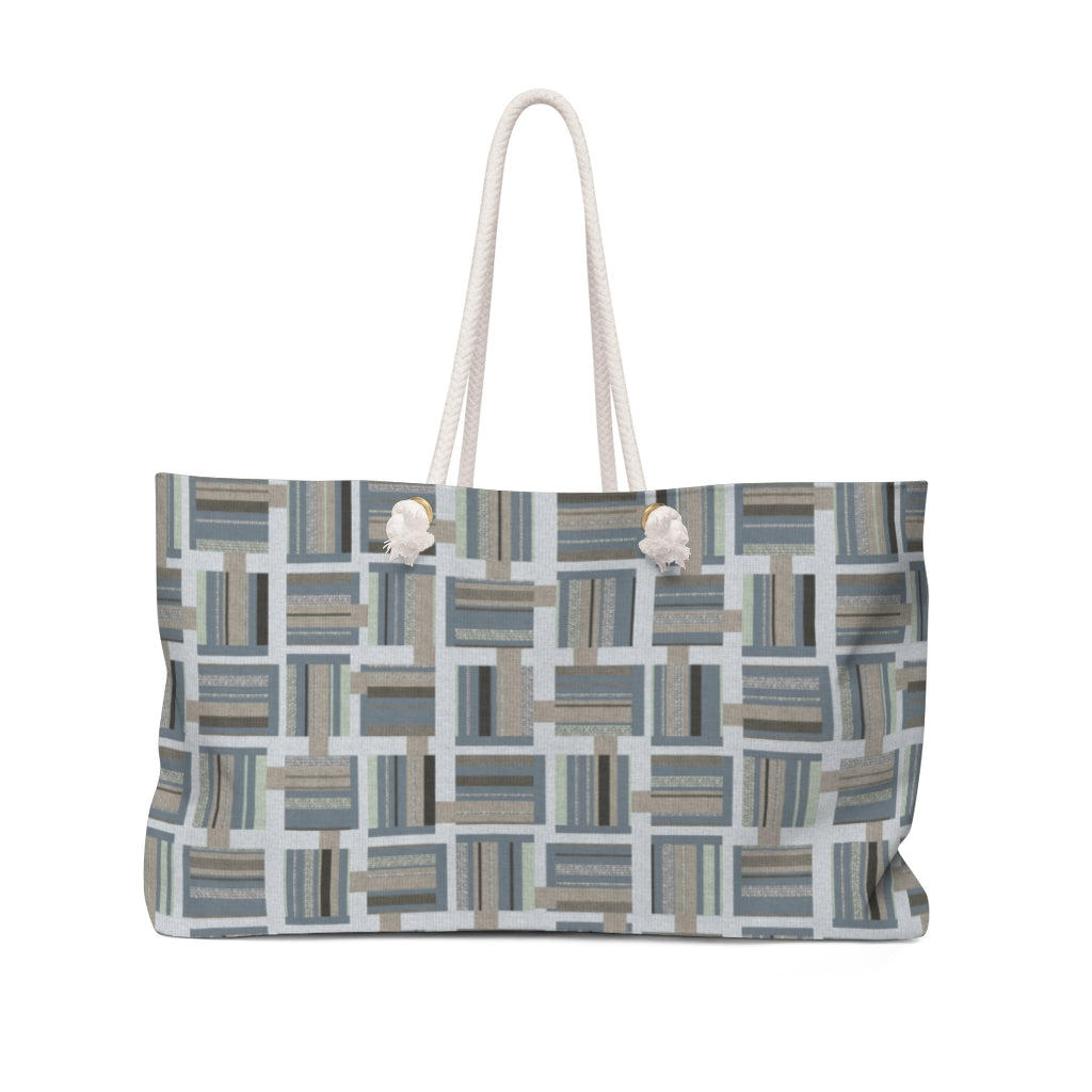 Bird Code Weekender Bag in Blue
