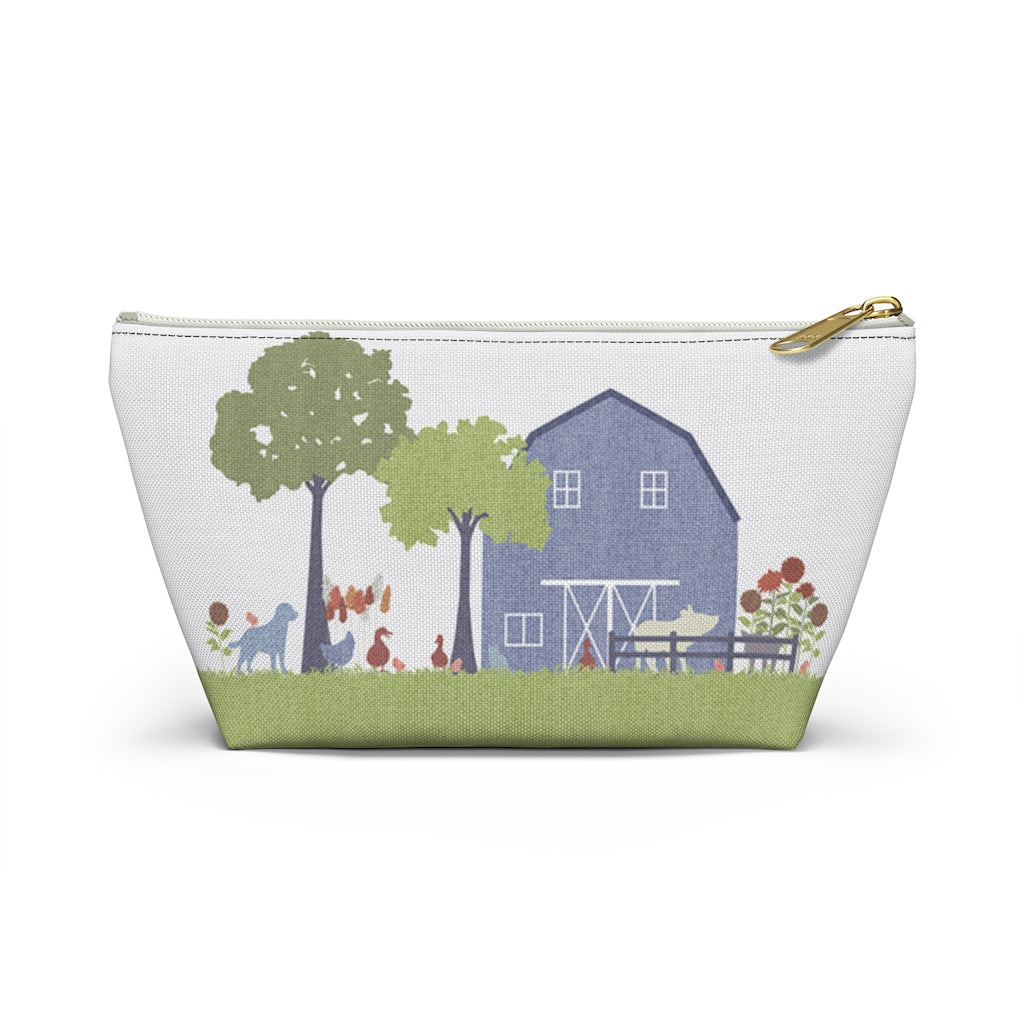 Barnyard Fun Accessory Pouch w T-bottom in Blue