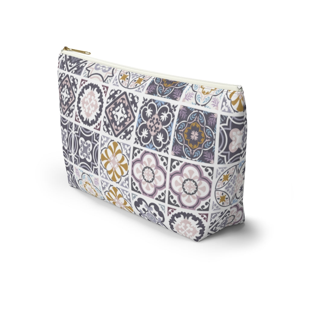 Seville Square Accessory Pouch w T-bottom in Purple