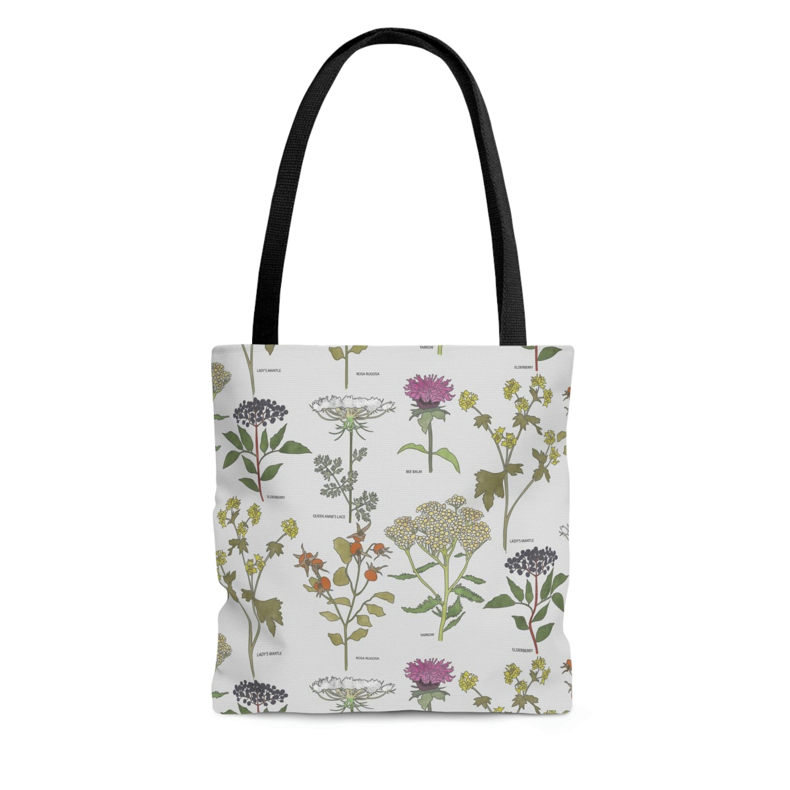 Healing Herbs Tote Bag in White