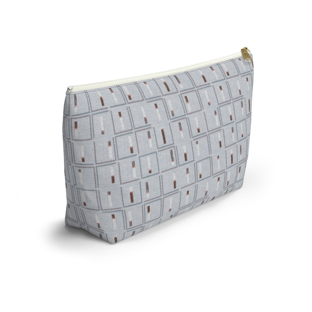 Pencil to Paper Accessory Pouch w T-bottom in Blue
