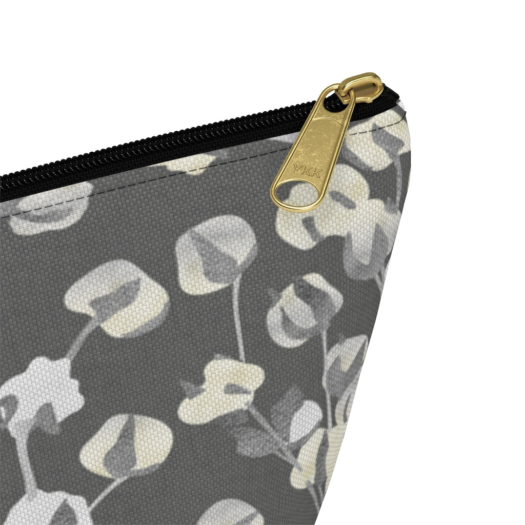 Cotton Branch Accessory Pouch w T-bottom in Gray