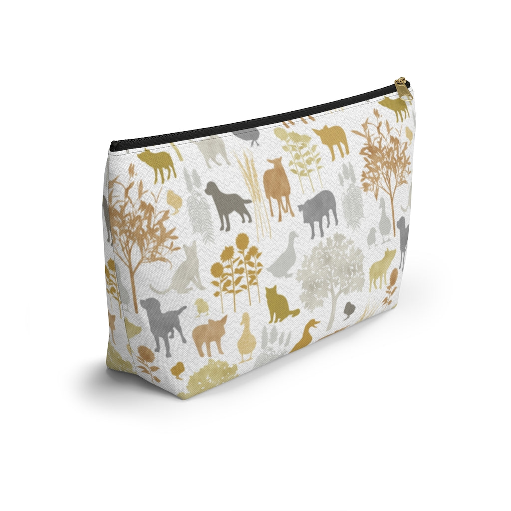On the Farm Accessory Pouch w T-bottom in Gold