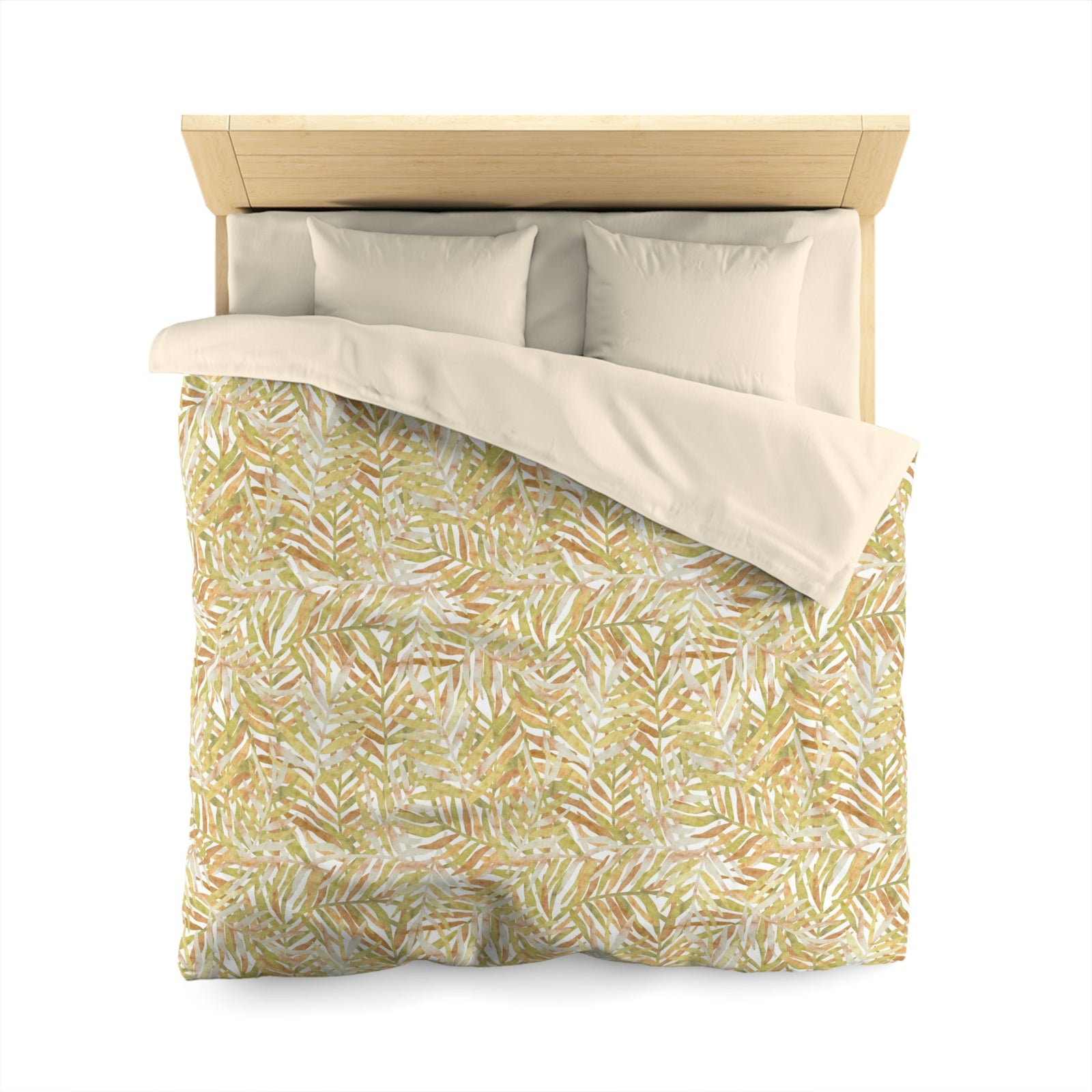 Tropic Microfiber Duvet Cover in Gold