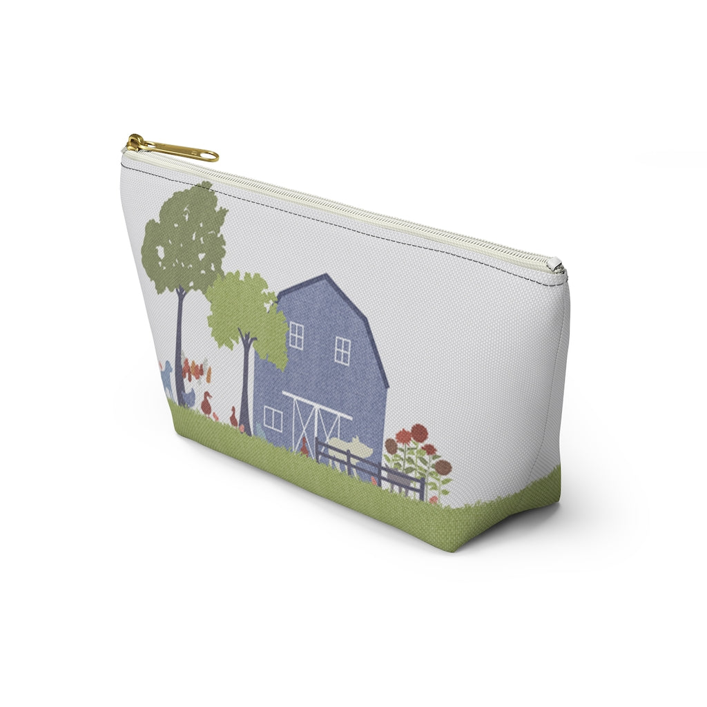 Barnyard Fun Accessory Pouch w T-bottom in Blue