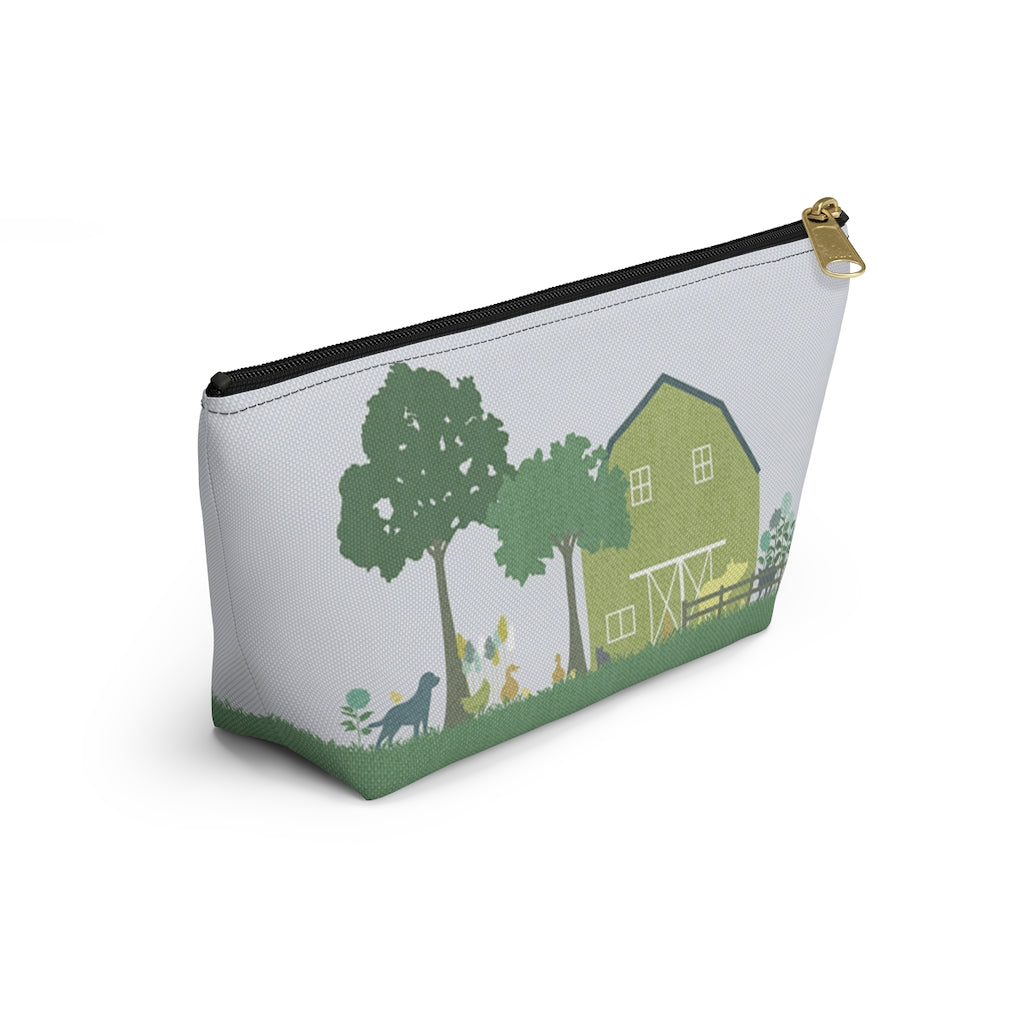 Barnyard Fun Accessory Pouch w T-bottom in Green