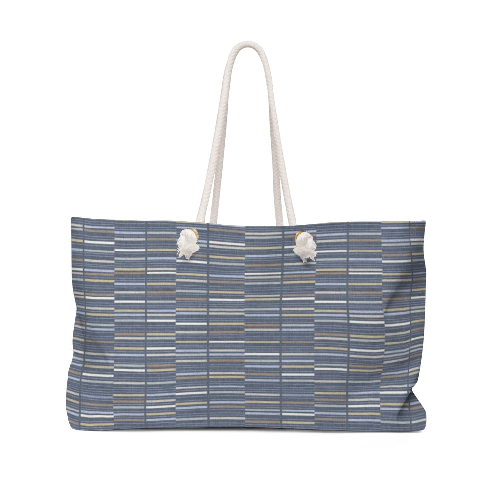 Letters Code Weekender Bag in Blue