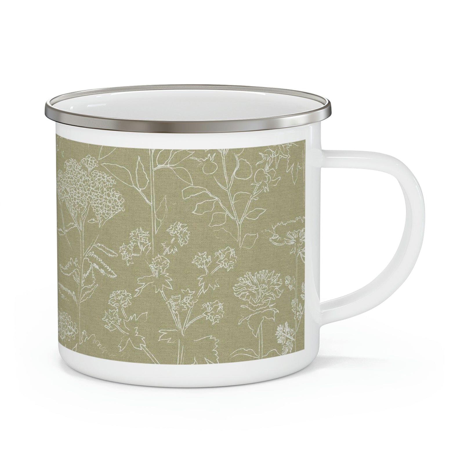 Swallowtail Enamel Mug in Light Green