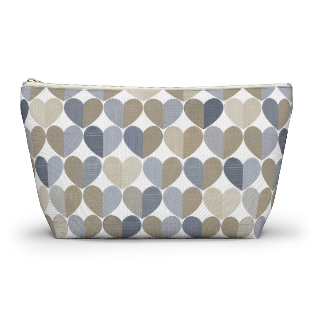 Love Accessory Pouch w T-bottom in Gray