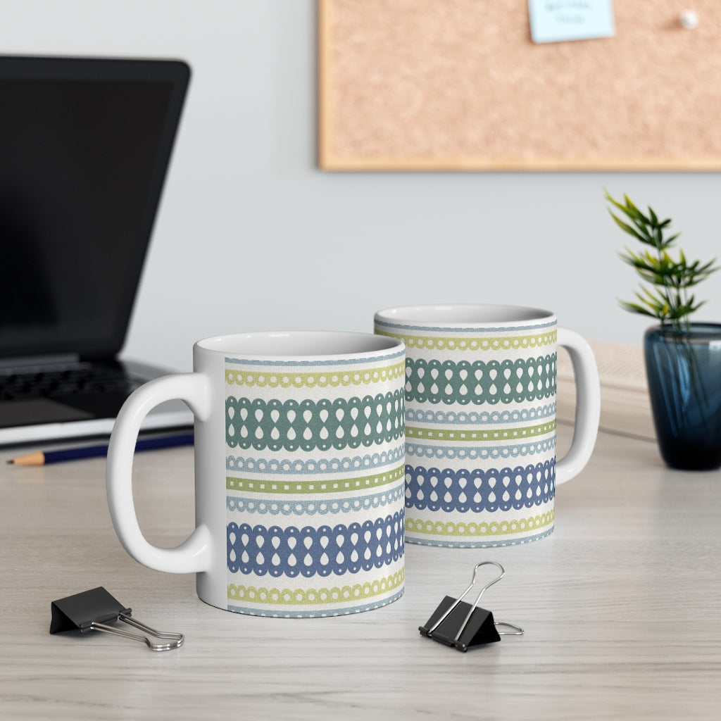 Ribbon Candy Mug in Green