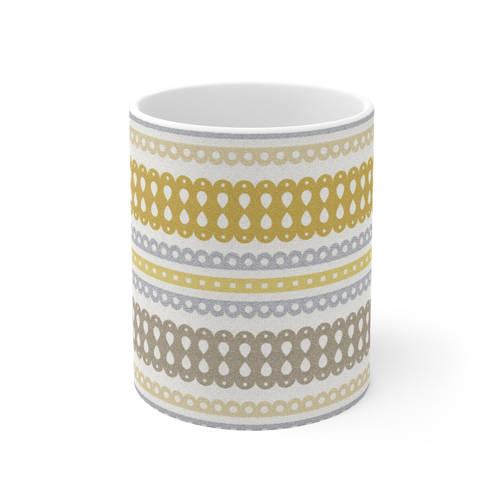 Ribbon Candy Mug in Yellow